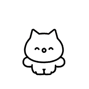 Meowy sticker #13 - download as WEBP.