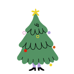 Merry and bright sticker #02