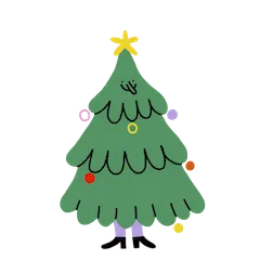 Merry and bright sticker #2 - download as WEBP.