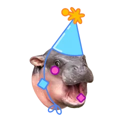 Moo Deng sticker #2 - download as WEBP.