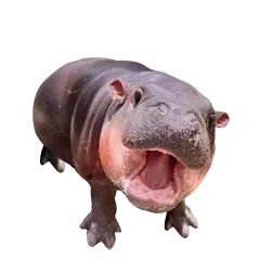 Moo Deng sticker #10 - download as WEBP.