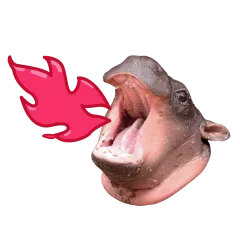 Moo Deng sticker #12 - download as WEBP.