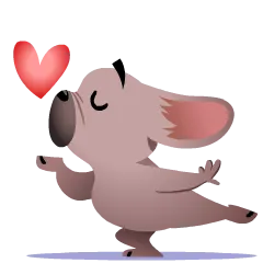 Mugsy In Love sticker #3 - download as WEBP.