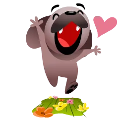 Mugsy In Love sticker #7 - download as WEBP.