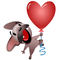 Mugsy In Love sticker #10 - download as WEBP.