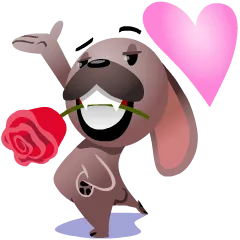 Mugsy In Love sticker #12 - download as WEBP.