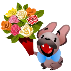 Mugsy In Love sticker #13 - download as WEBP.