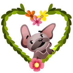 Mugsy In Love sticker #16 - download as WEBP.