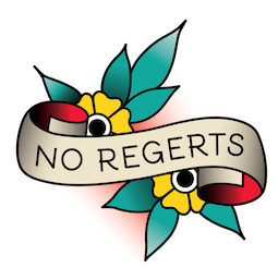 No Regrets sticker #15