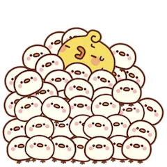 Piyomaru and Friends sticker #4 - download as WEBP.