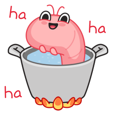 Стикер Креветка Шримпи #01