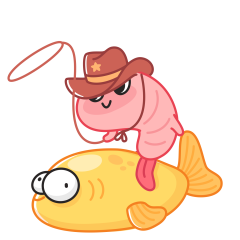 Стикер Креветка Шримпи #05