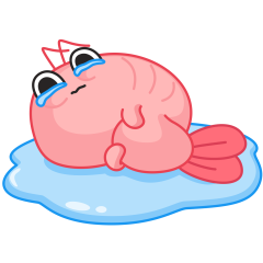 Стикер Креветка Шримпи #06