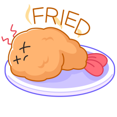 Стикер Креветка Шримпи #09