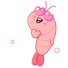 Стикер Креветка Шримпи #10