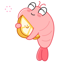 Стикер Креветка Шримпи #12