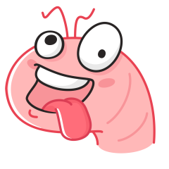 Стикер Креветка Шримпи #18