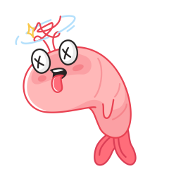 Стикер Креветка Шримпи #20