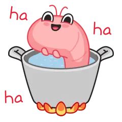 Креветка Шримпи стикер №1 - скачать в формате WEBP.