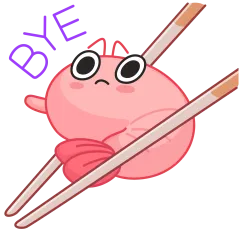 Креветка Шримпи стикер №3 - скачать в формате WEBP.