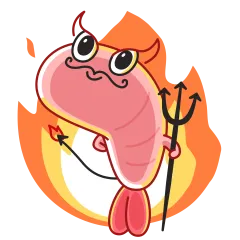 Креветка Шримпи стикер №7 - скачать в формате WEBP.