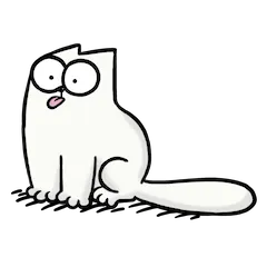 Simon’s Cat sticker #1 - download as WEBP.