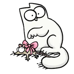 Simon’s Cat sticker #2 - download as WEBP.