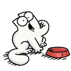 Simon’s Cat sticker #4 - download as WEBP.