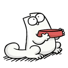 Simon’s Cat sticker #7 - download as WEBP.