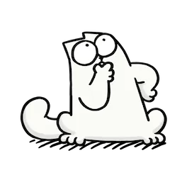 Simon’s Cat sticker #8 - download as WEBP.