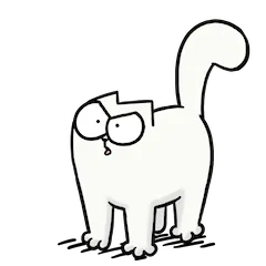 Simon’s Cat sticker #10 - download as WEBP.