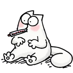 Simon’s Cat sticker #12 - download as WEBP.