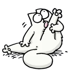 Simon’s Cat sticker #14 - download as WEBP.