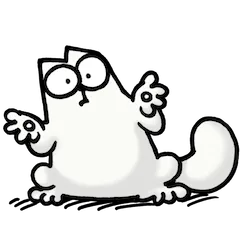 Simon’s Cat sticker #19 - download as WEBP.