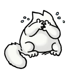 Simon’s Cat sticker #20 - download as WEBP.