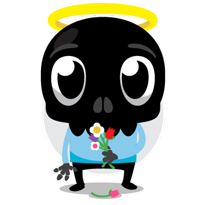 Skullington sticker #15