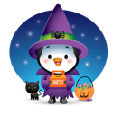 Waddles Halloween sticker #02