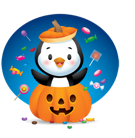 Waddles Halloween sticker #25