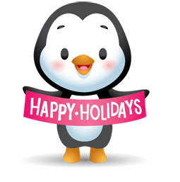 Waddles Holiday stickers