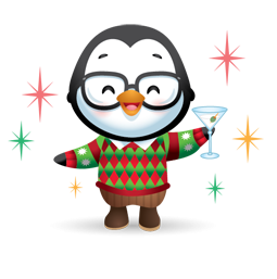 Waddles Holiday sticker #06