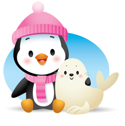 Waddles Winter sticker #02