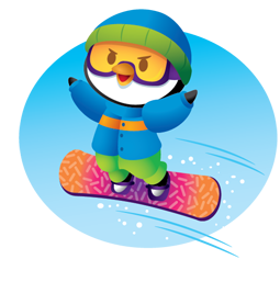 Waddles Winter sticker #04