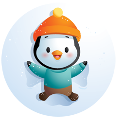 Waddles Winter sticker #05