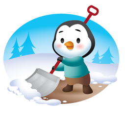 Waddles Winter sticker #06