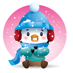 Waddles Winter sticker #09