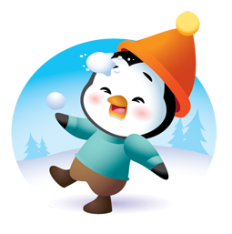 Waddles Winter sticker #18