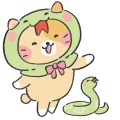 Year of the Snake sticker #7 - download as WEBP.
