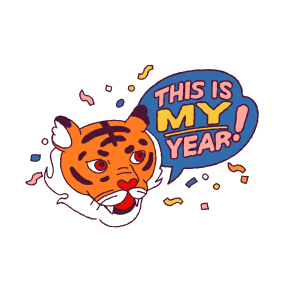 Year of the Tiger sticker #2 - frame 6 of 31.