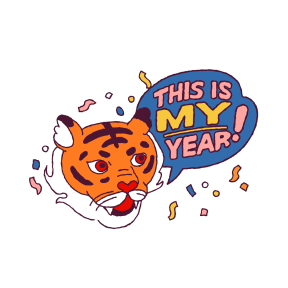 Year of the Tiger sticker #2 - frame 9 of 31.