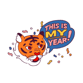 Year of the Tiger sticker #2 - frame 10 of 31.